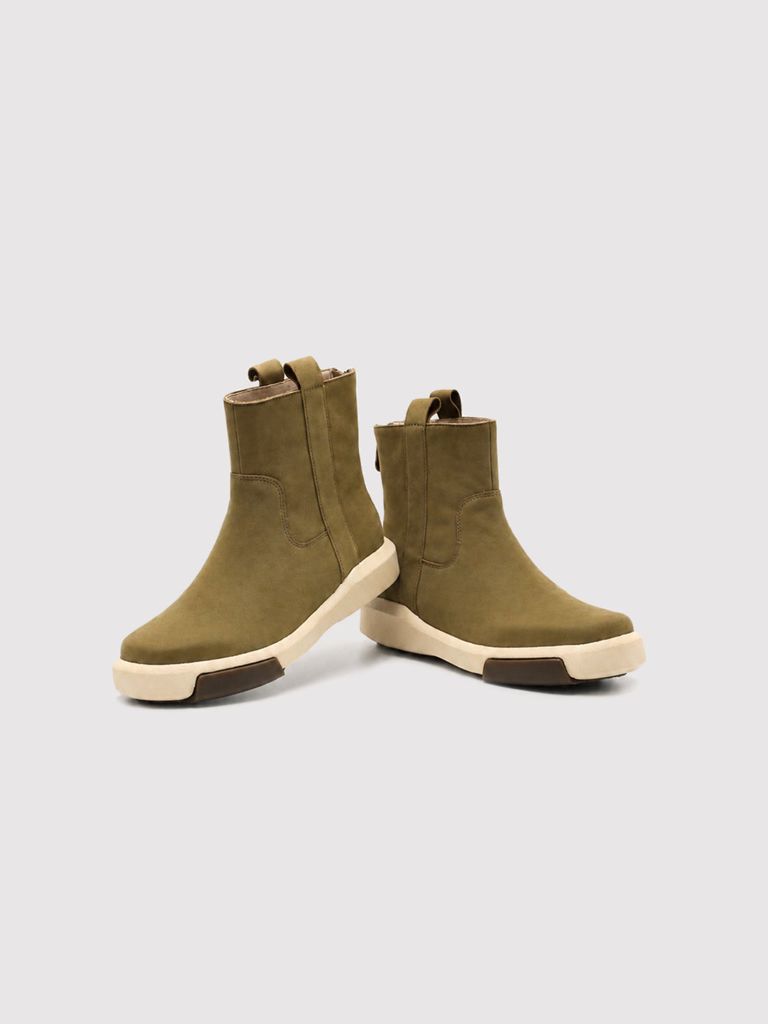 Handcrafted Olive Leather Boot