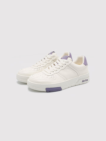 Women’s White & Purple Retro Casual Sneakers