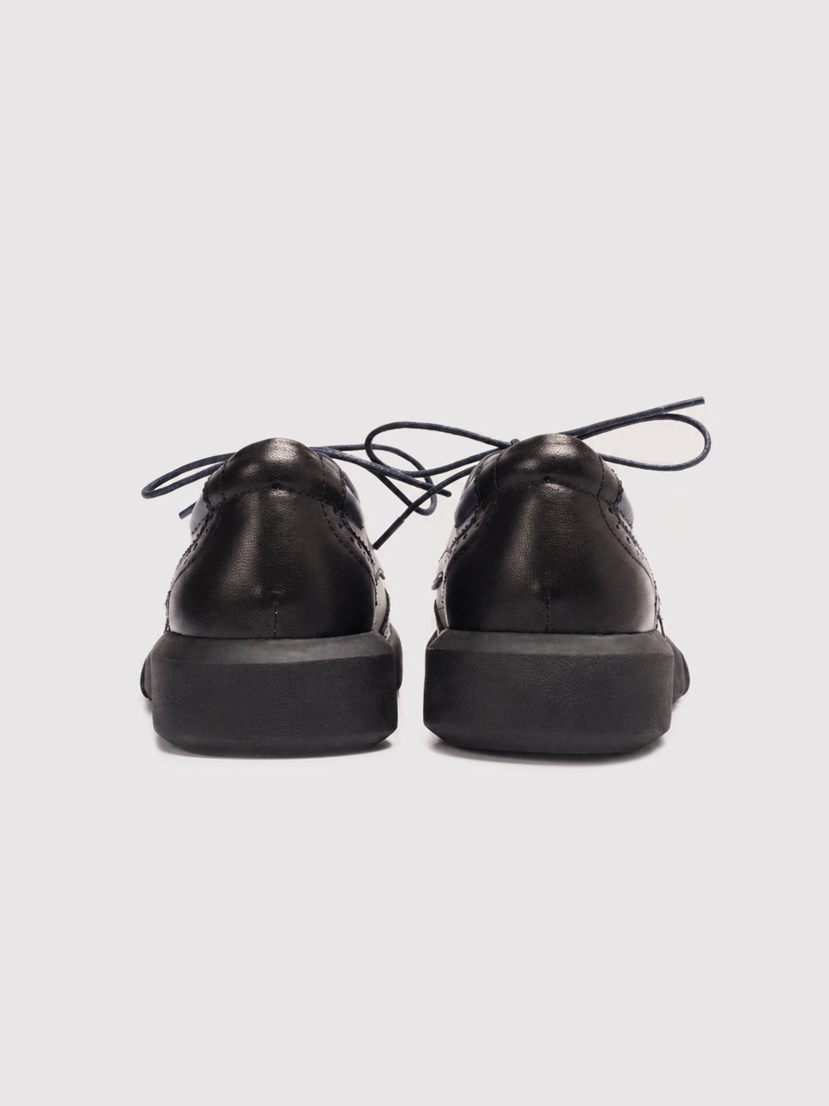 Dandy Block Tri-Color Leather Brogue Oxford Shoes
