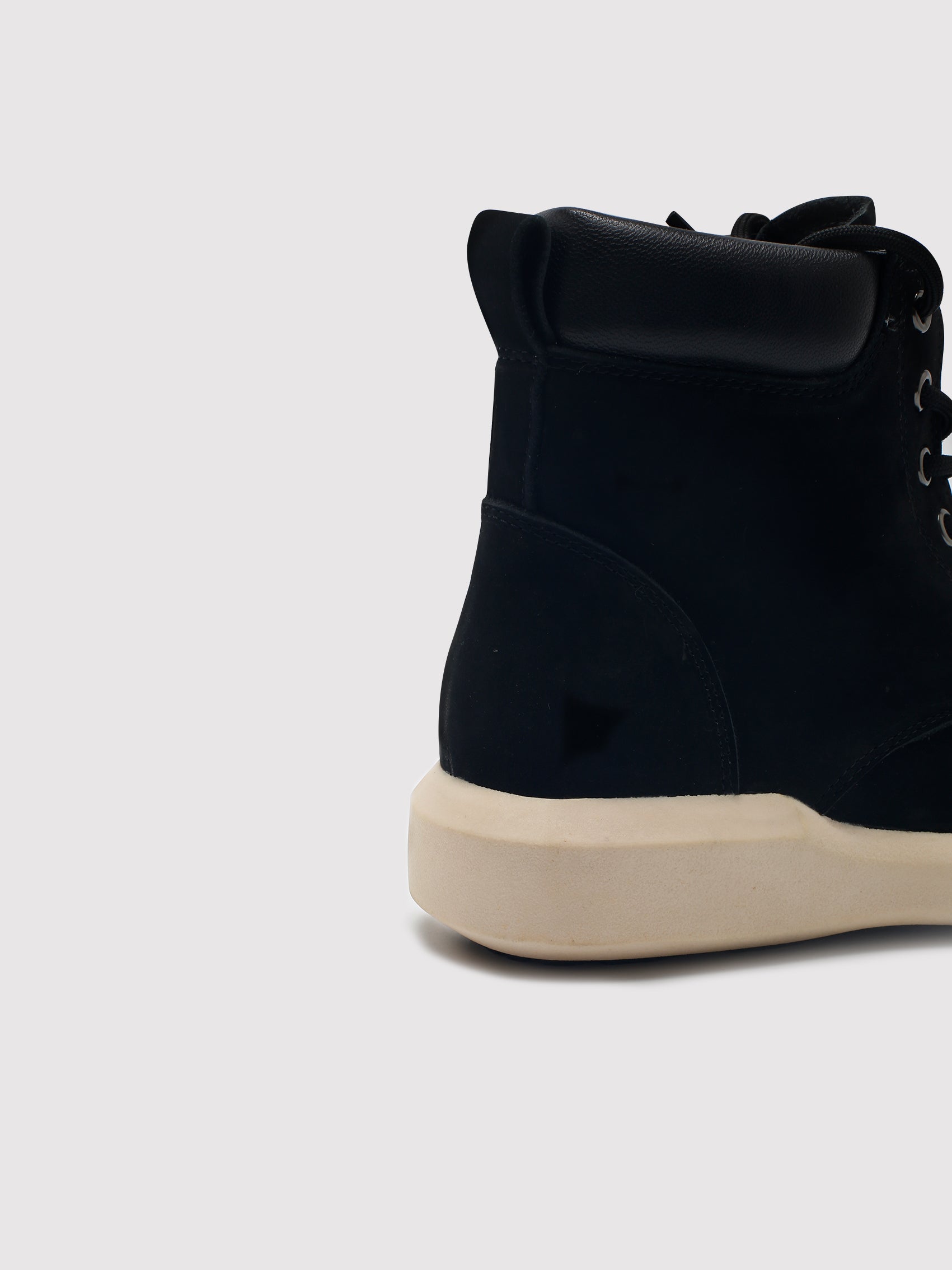 Modern Lace-Up Black Suede Ankle Boots