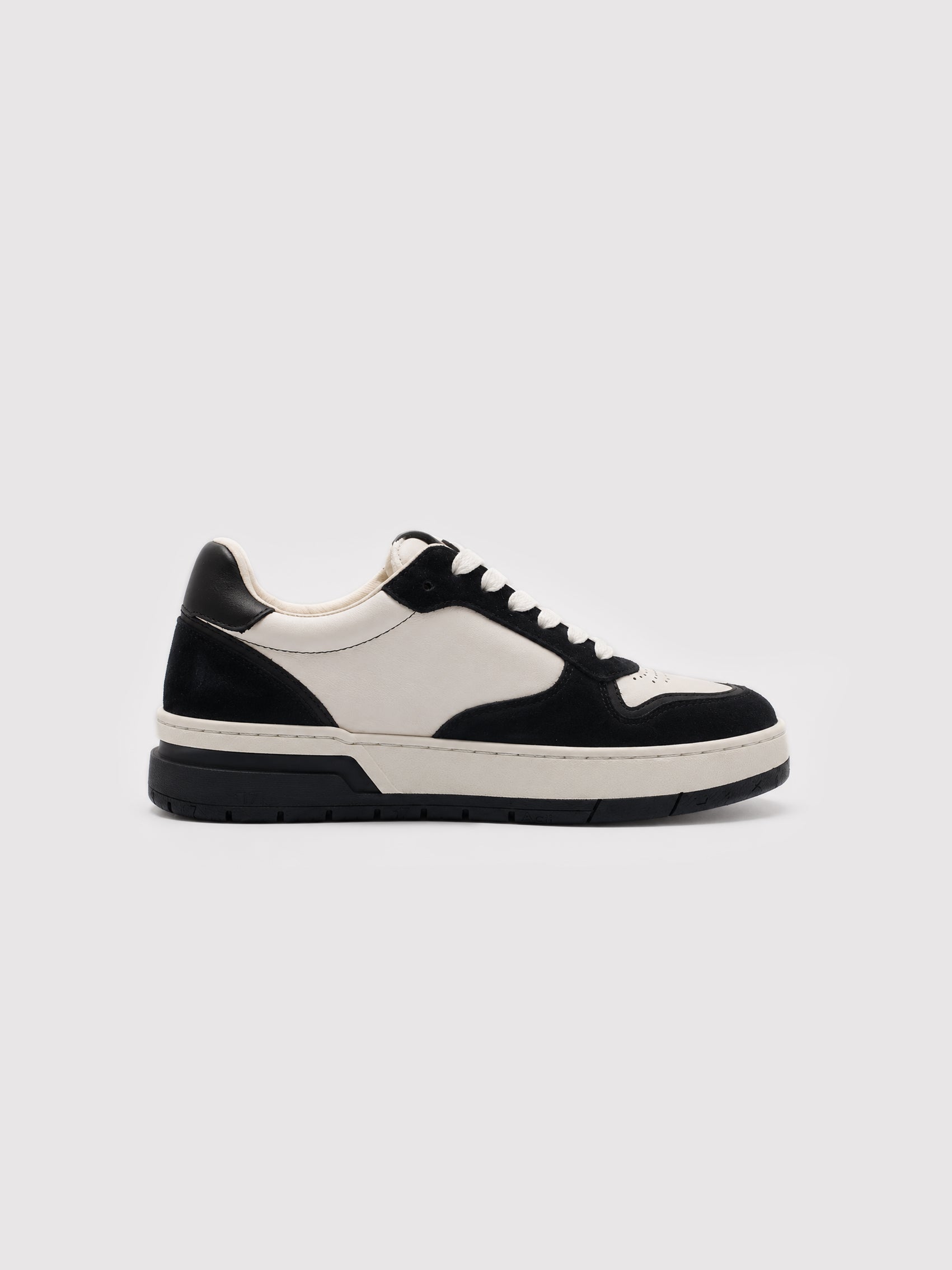 Retro Panda Black & White Leather-Suede Sneakers
