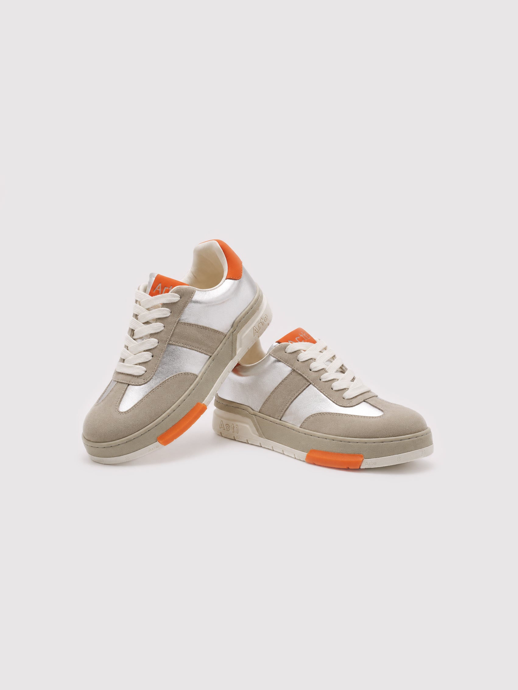 Arte Metallic Platform Casual Shoes – Women's Silver Retro Style
