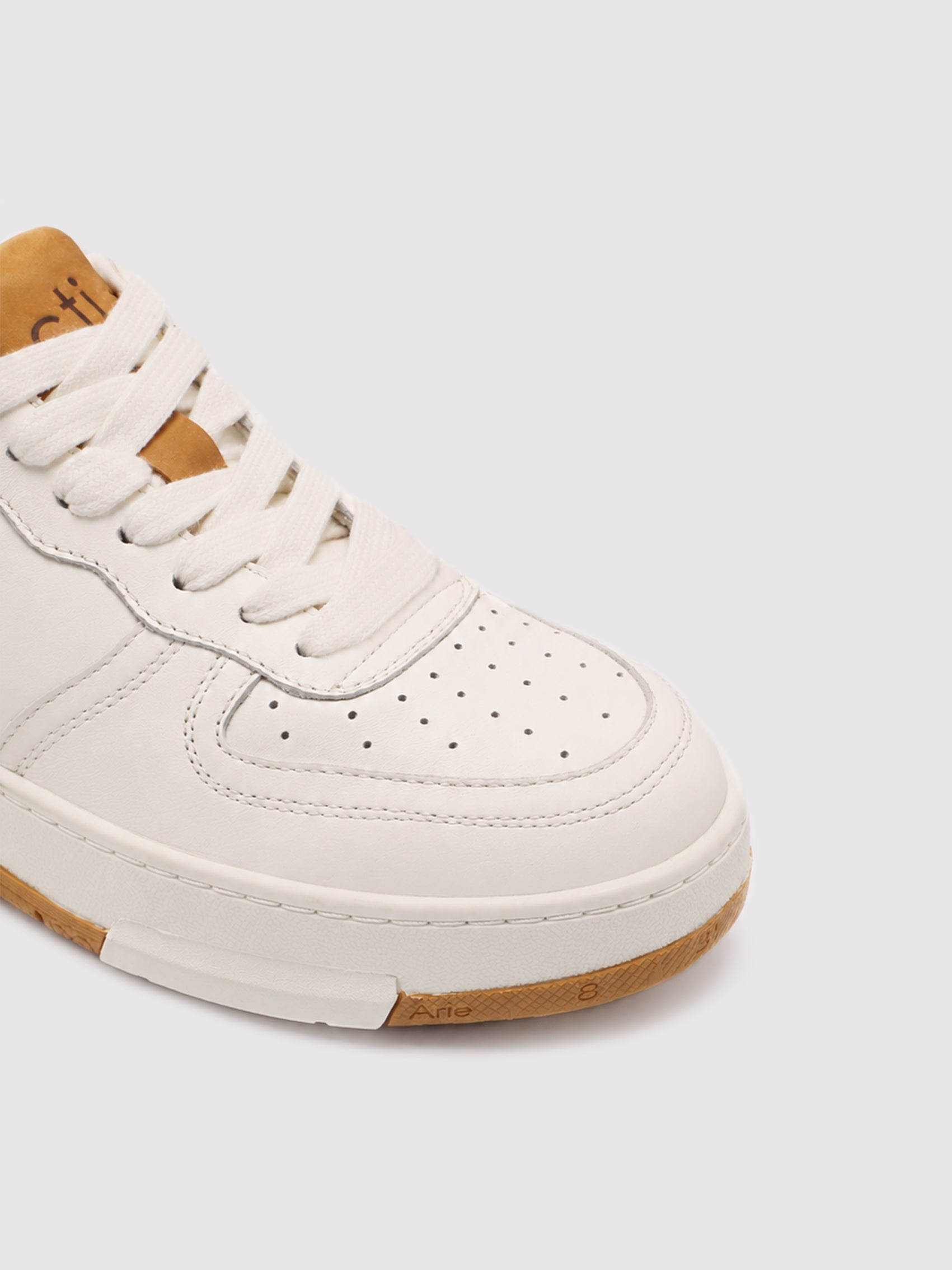 Minimal White Leather casual shoes  | Contrast Gum Sole | All-day Comfort