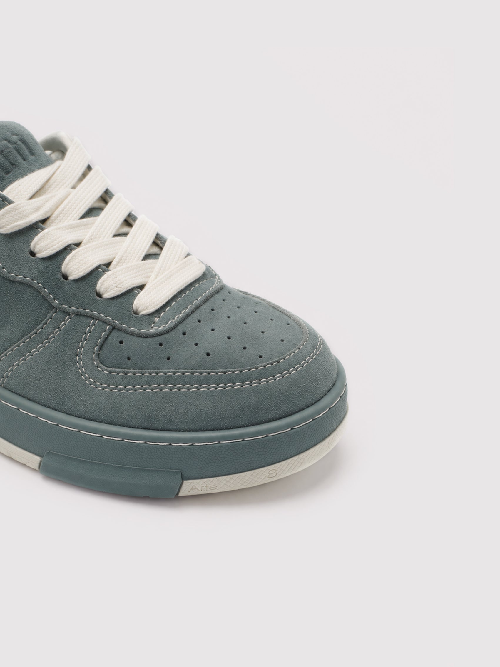 Vintage-Inspired Teal Suede Casual Shoes with Arte Branding