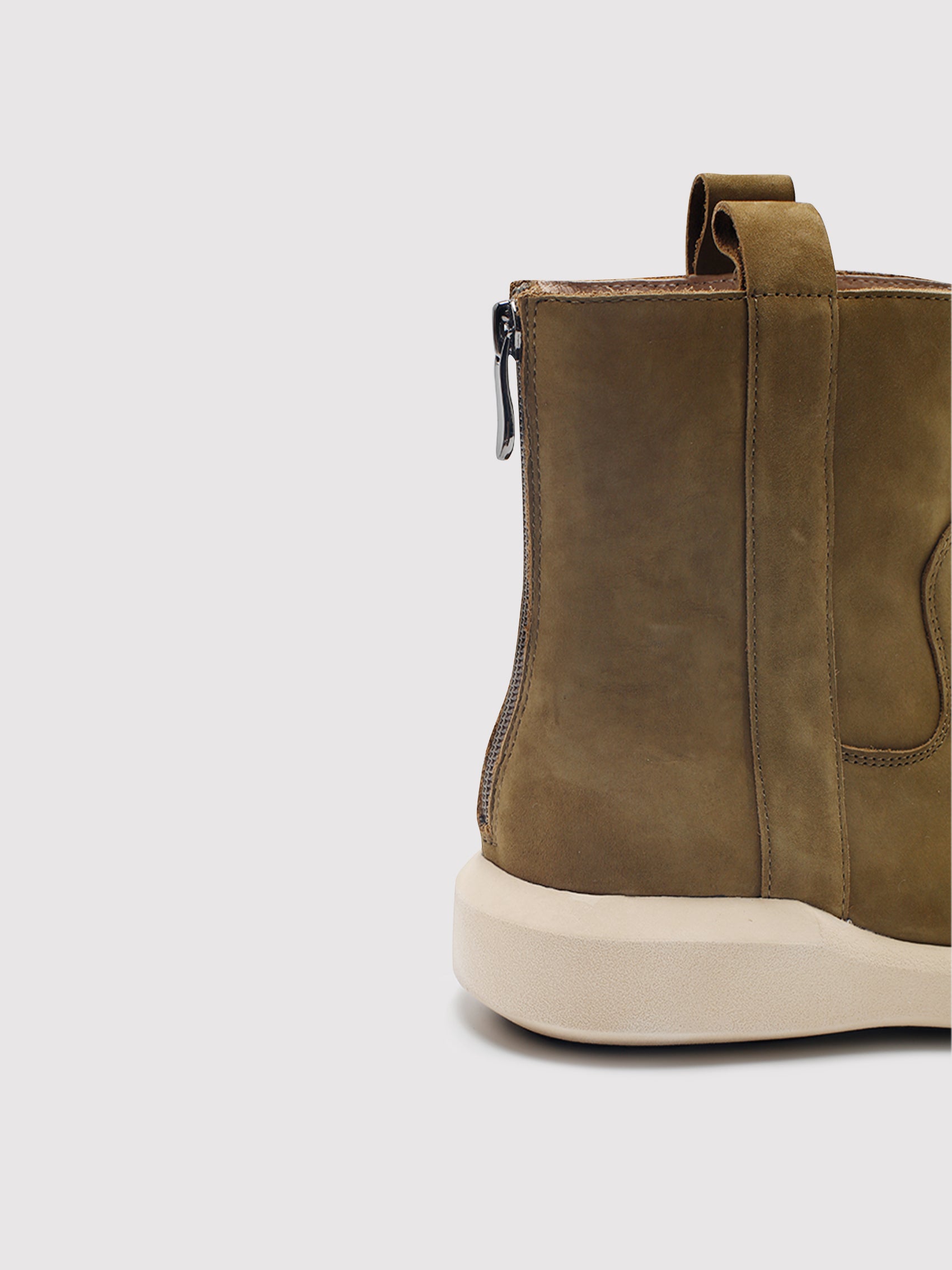 Handcrafted Olive Leather Boot