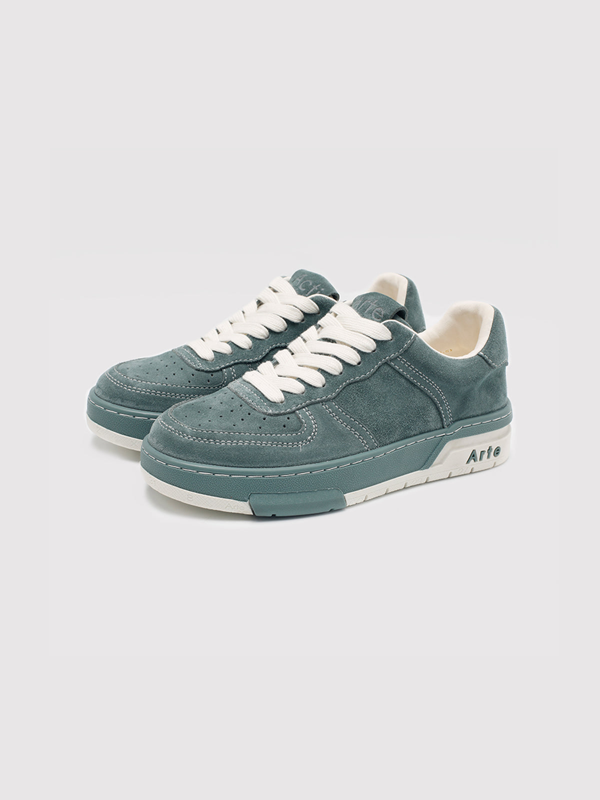 Women’s Vintage Green Suede Casual Sneakers