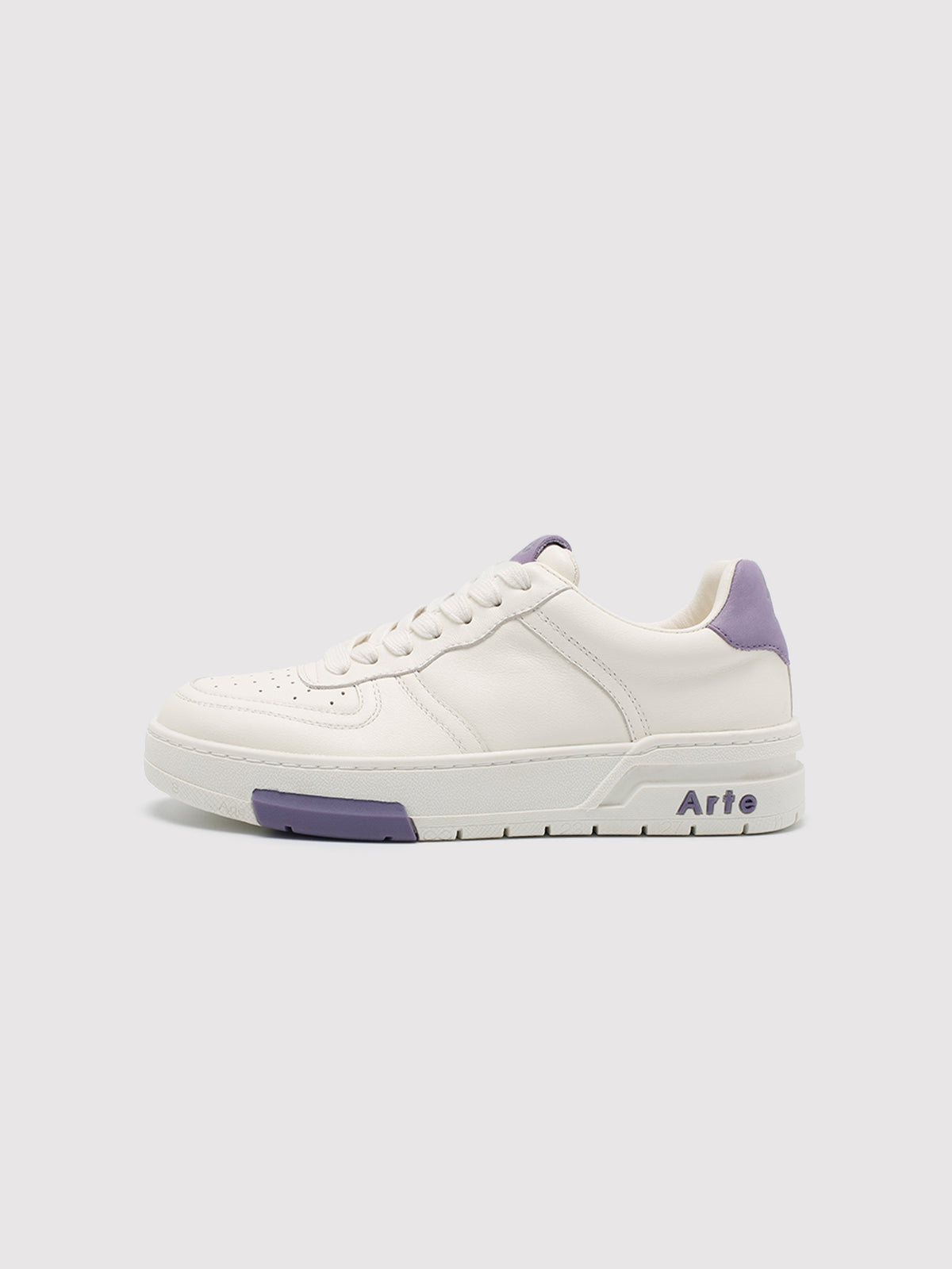 Women’s White & Purple Retro Casual Sneakers
