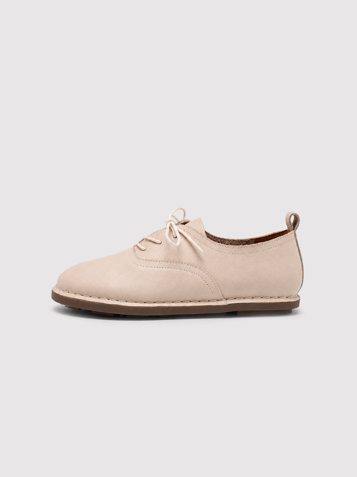 Haru Cream Leather Sneakers