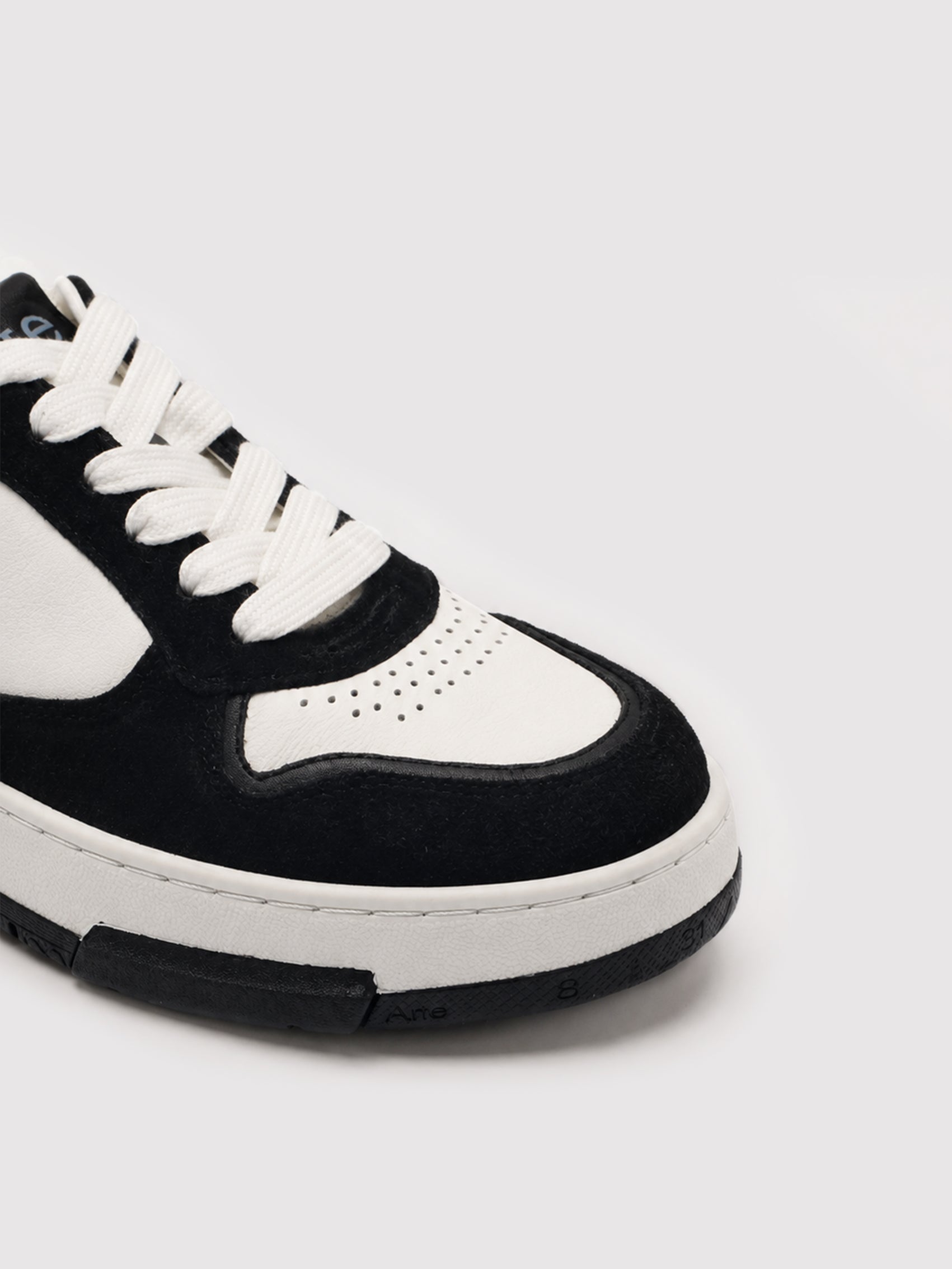 Retro Panda Black & White Leather-Suede Sneakers