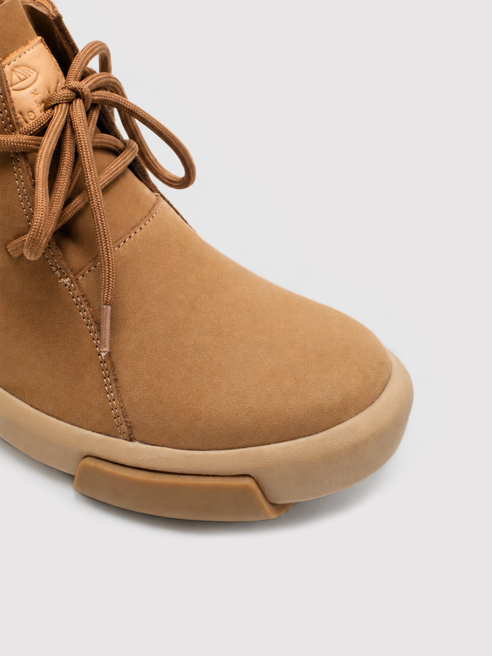 "Coastline" Camel Suede Chukka Boots with Logo Detail