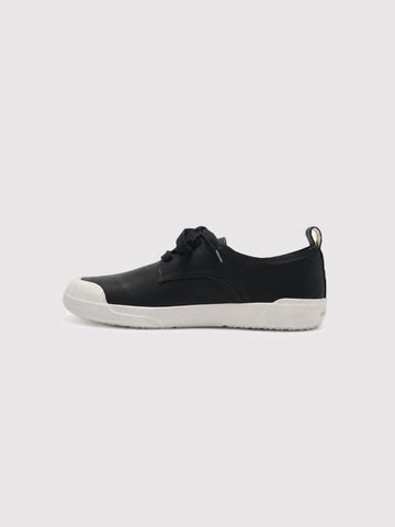 INFINI BLOCK Black Leather Lace-Up & Slip-On Sneakers