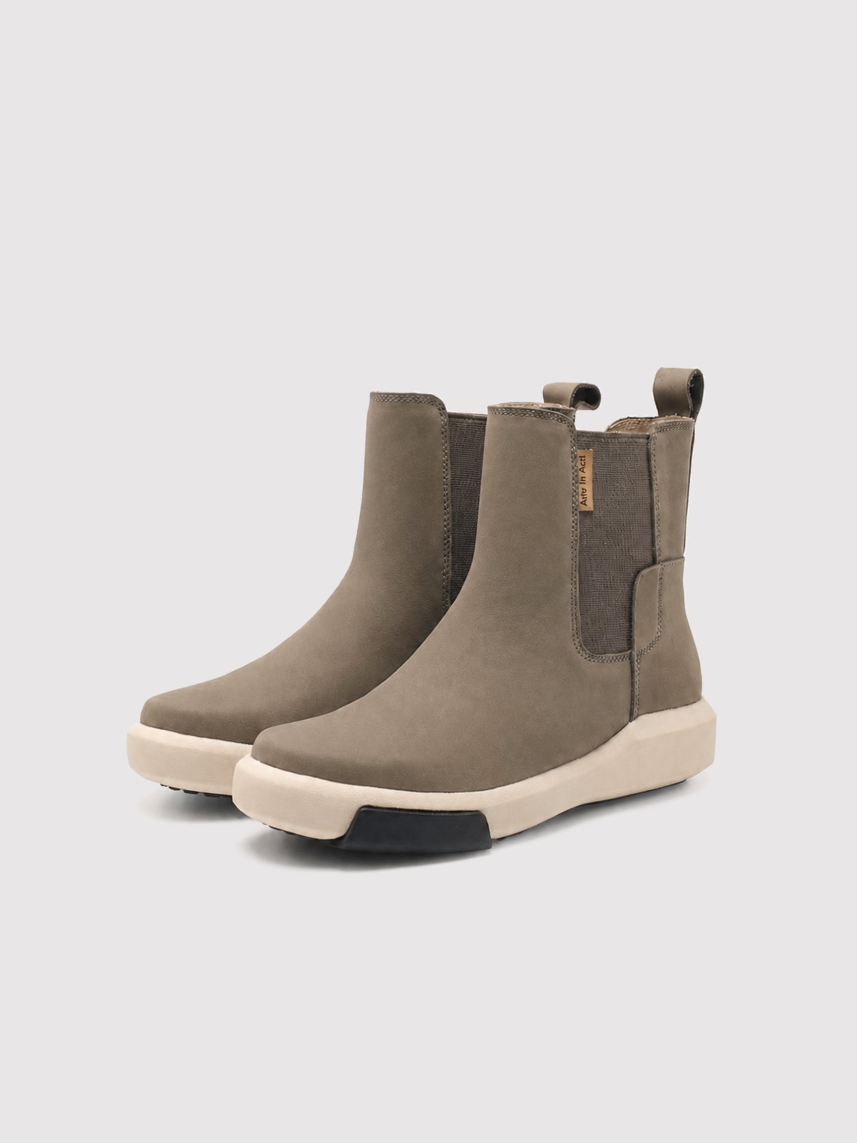 Arte In Acti Soho Block Chelsea Boot – Stone Grey
