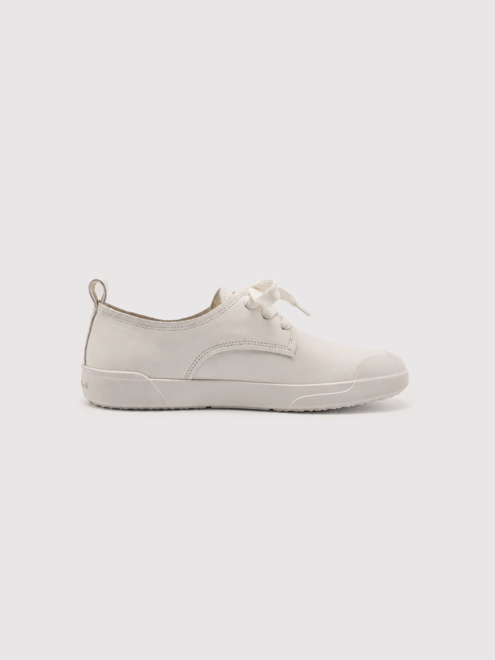 Infini Block White Leather Lace-Up Sneakers