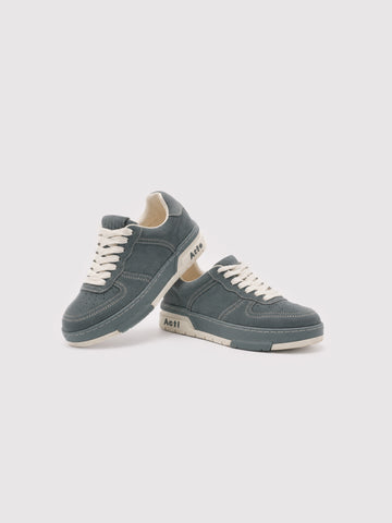 Vintage-Inspired Teal Suede Casual Shoes with Arte Branding