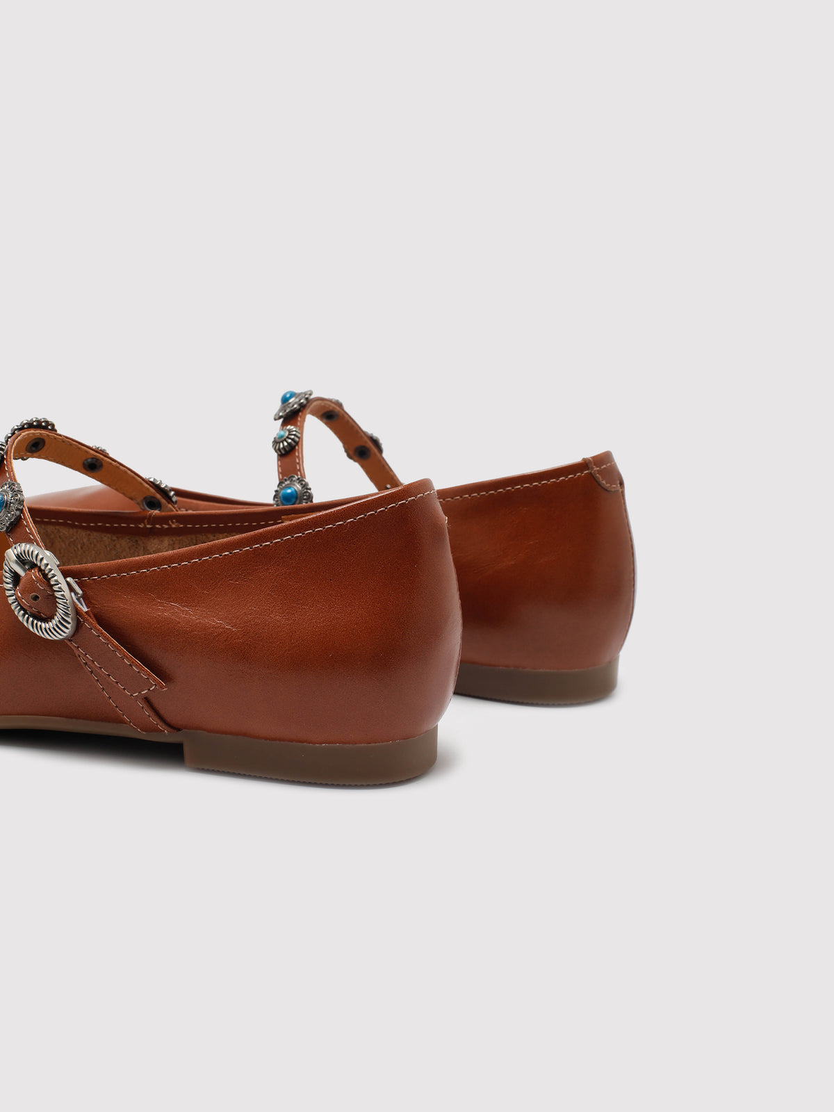 Women’s Vintage Brown Mary Jane Leather Flats