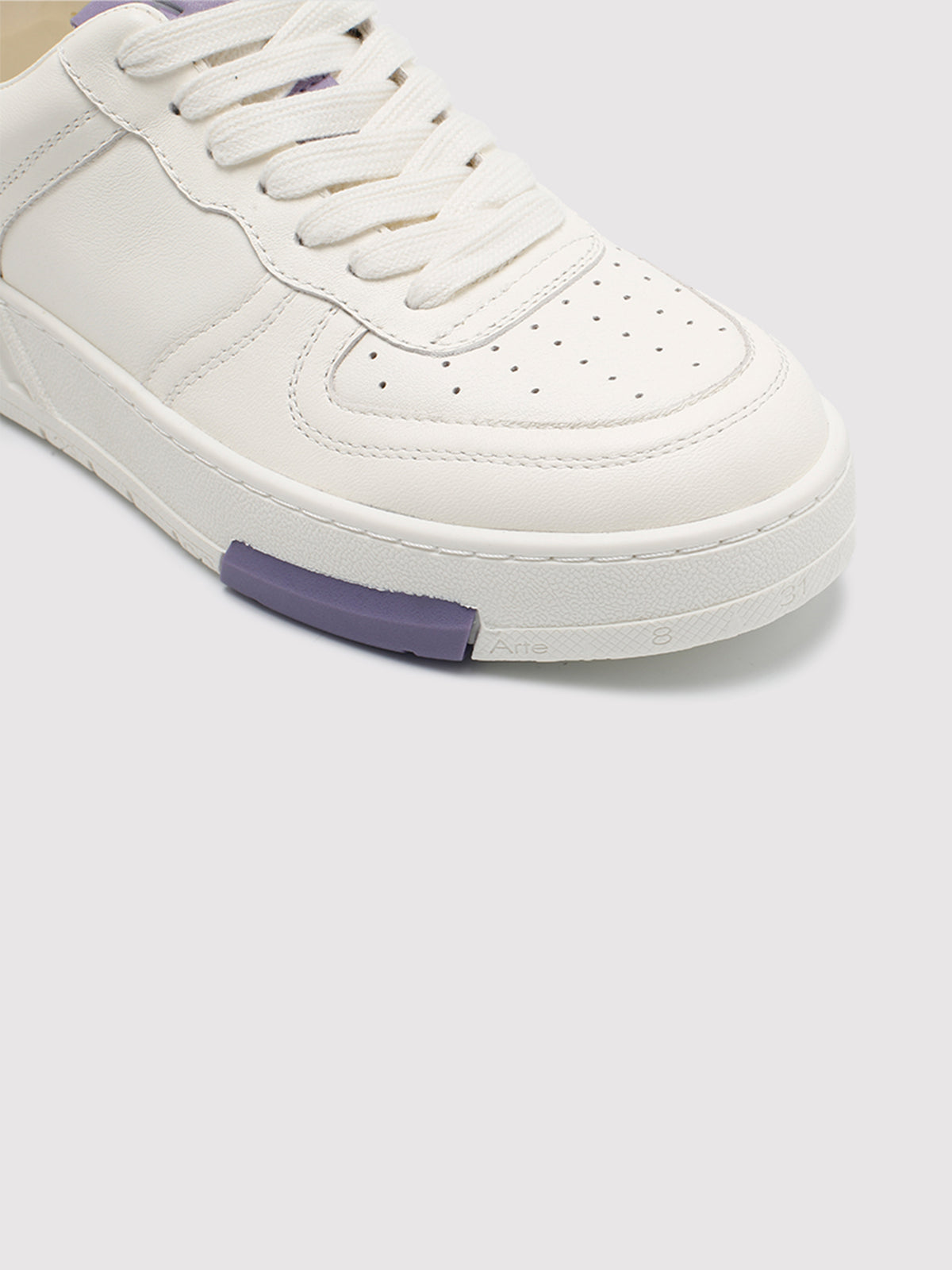 Women’s White & Purple Retro Casual Sneakers