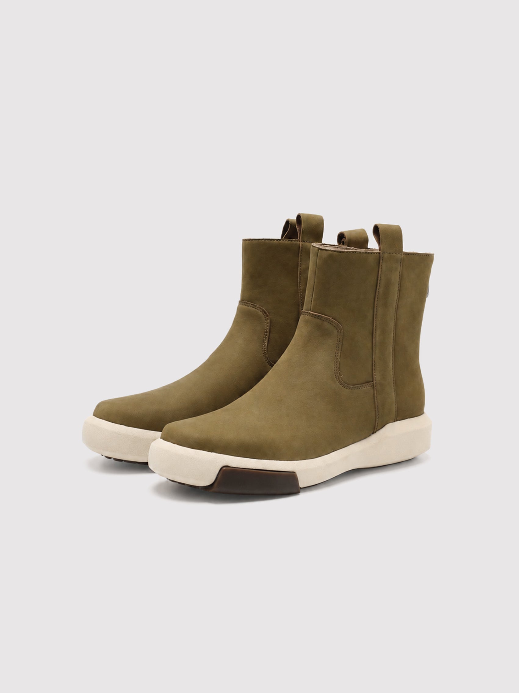 Handcrafted Olive Leather Boot