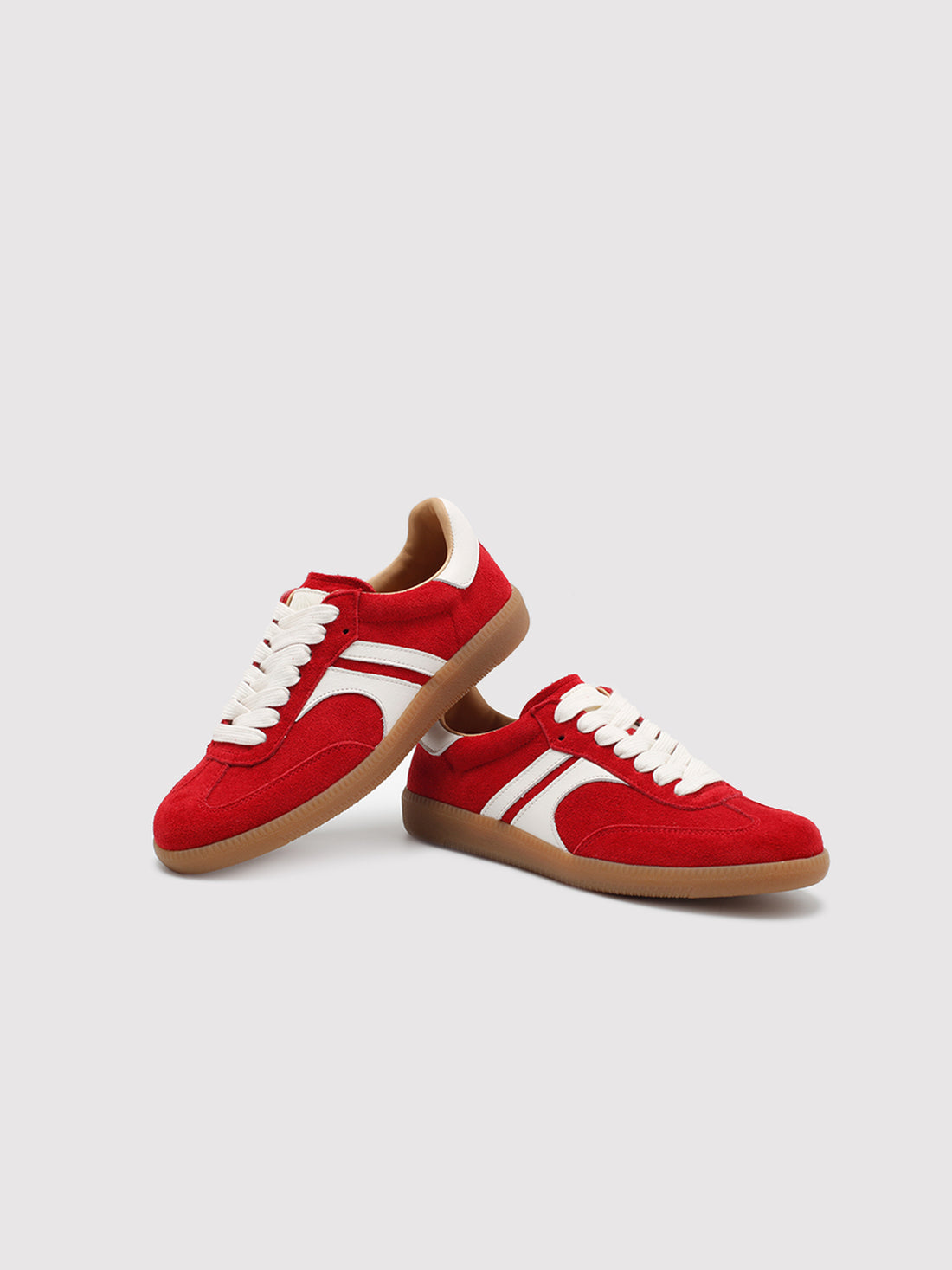 Red & White Retro German Trainers