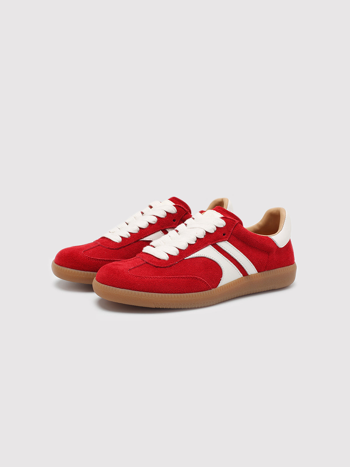 Red & White Retro German Trainers