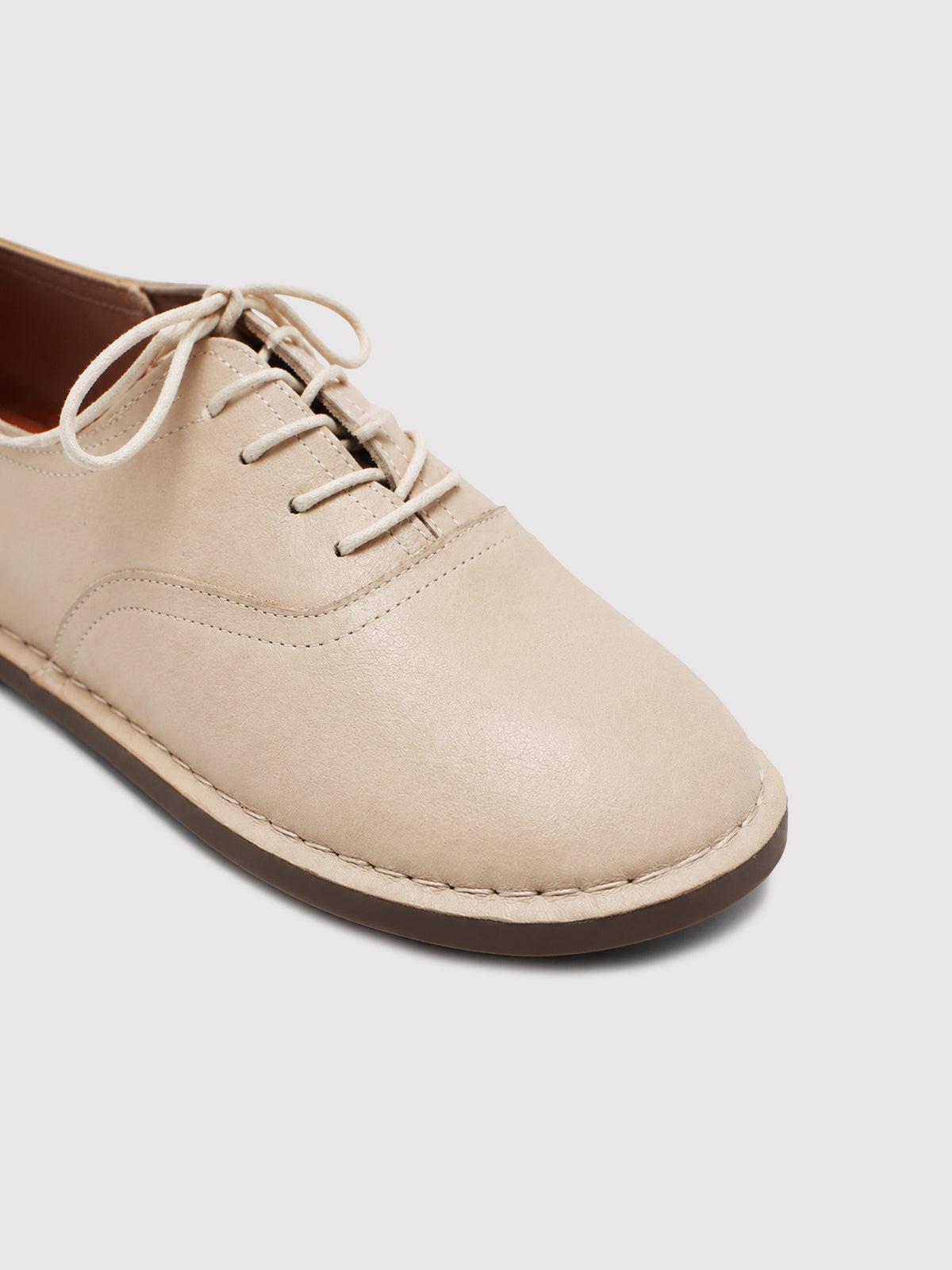 Haru Cream Leather Sneakers