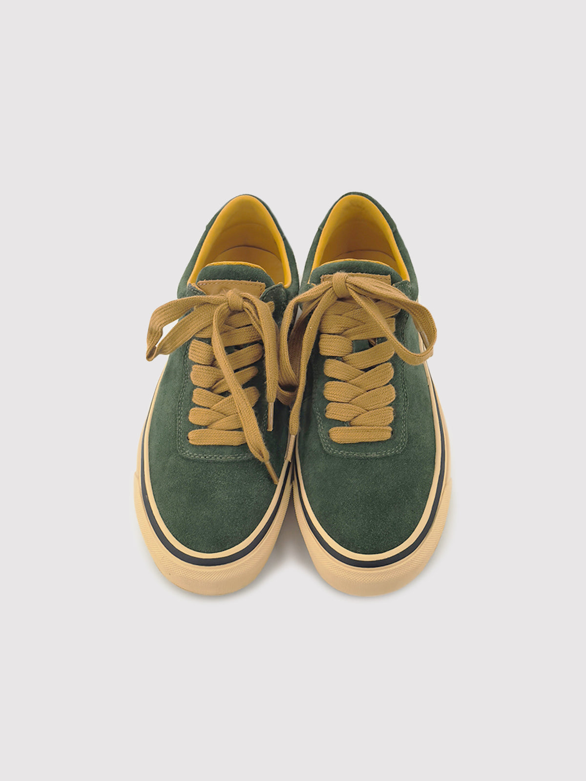 Green Silk-Finish Leather Shoes