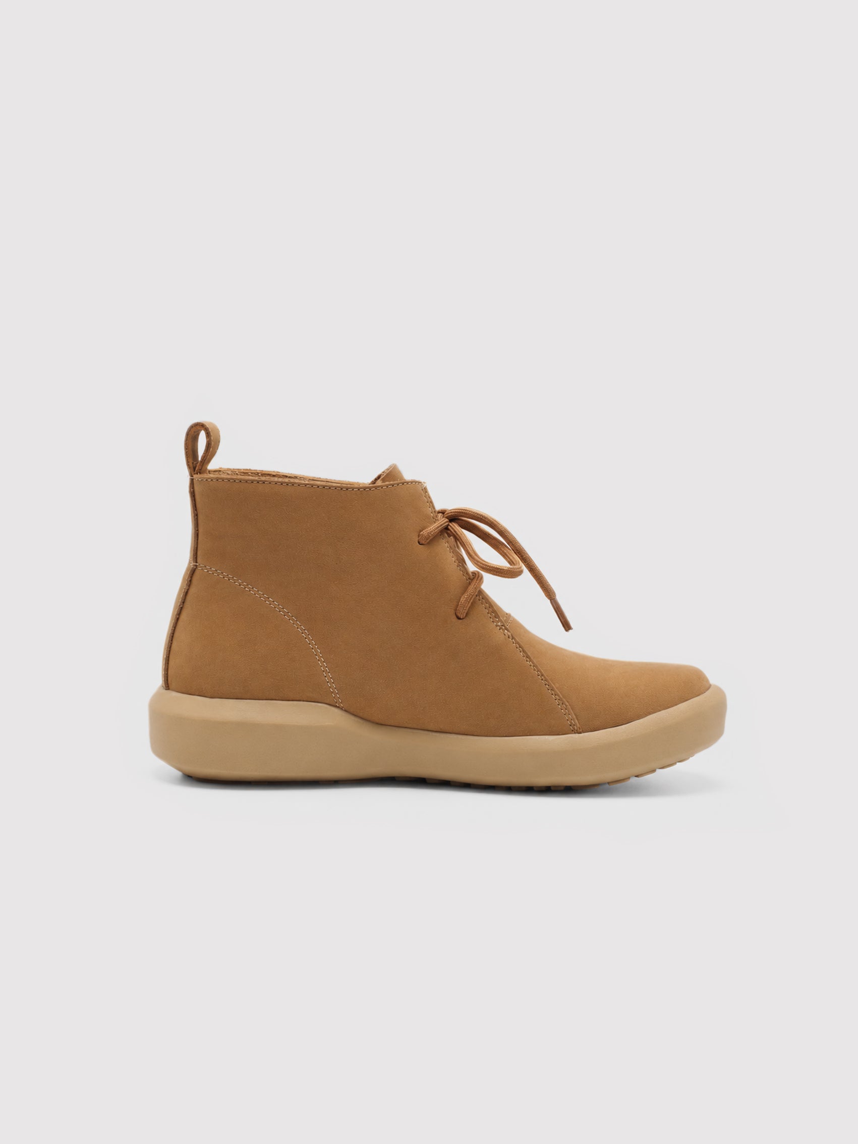 "Coastline" Camel Suede Chukka Boots with Logo Detail