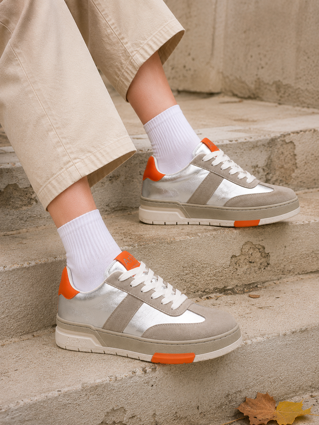 Arte Metallic Platform Casual Shoes – Women's Silver Retro Style