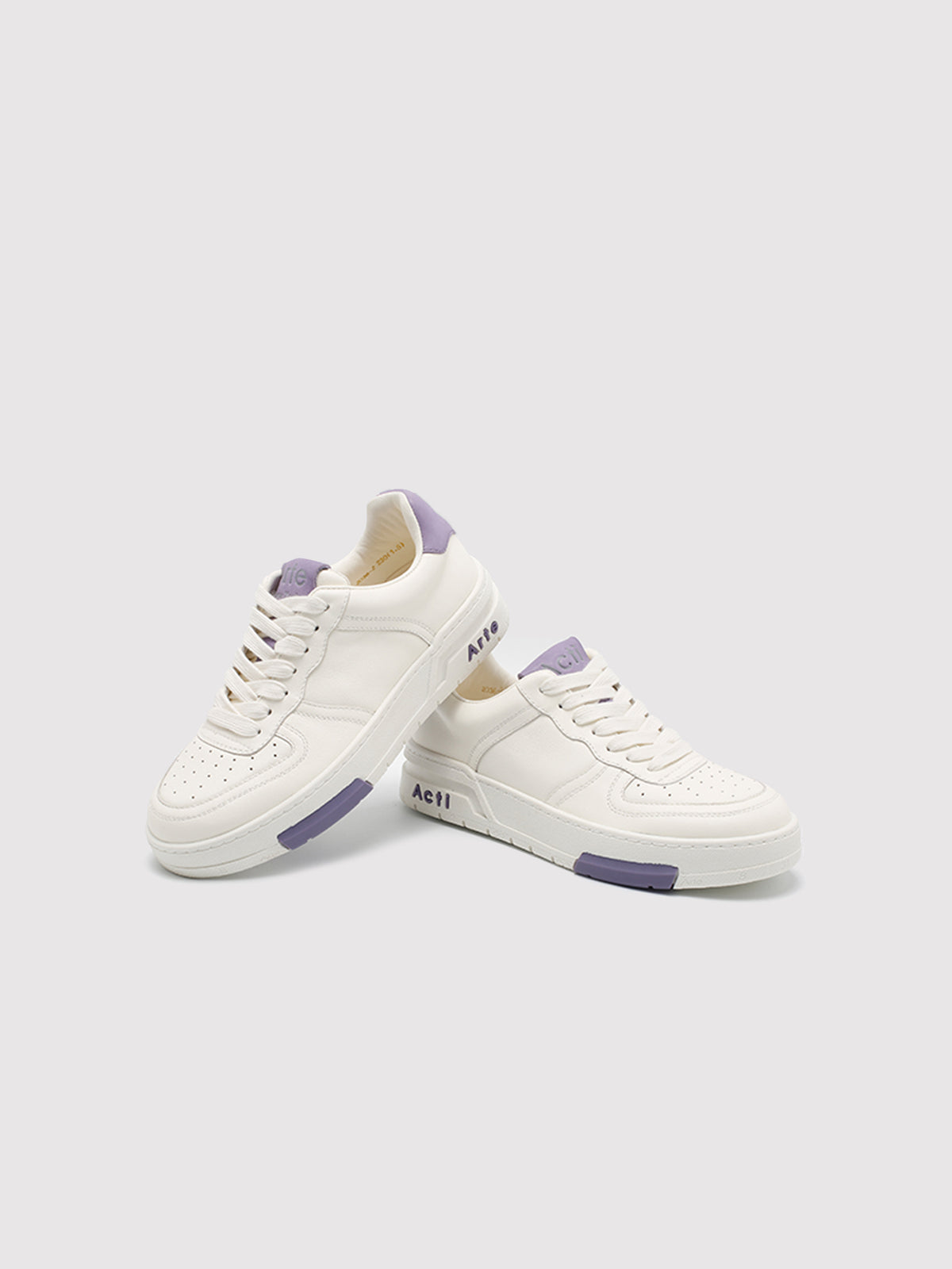 Women’s White & Purple Retro Casual Sneakers