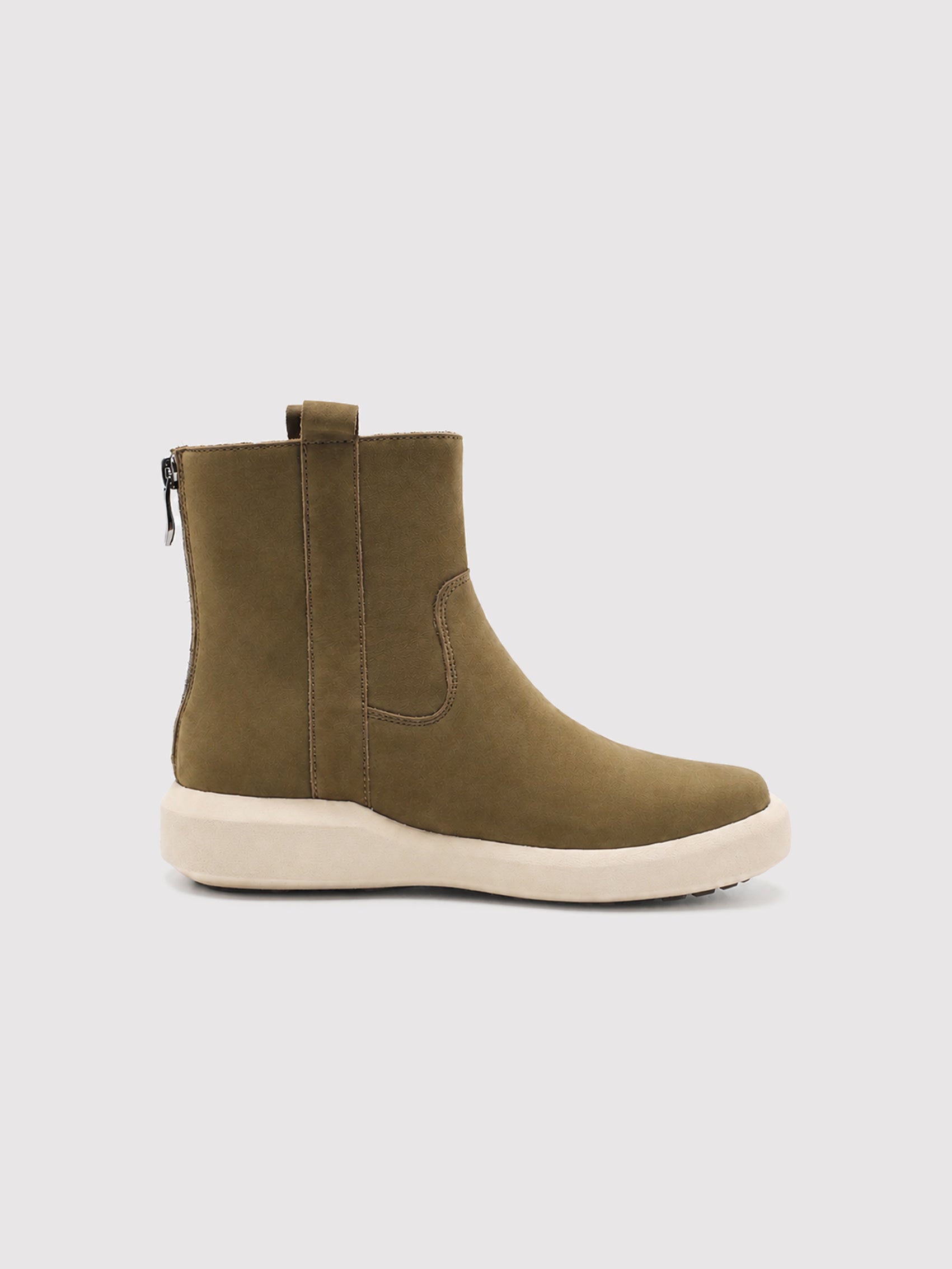 Handcrafted Olive Leather Boot