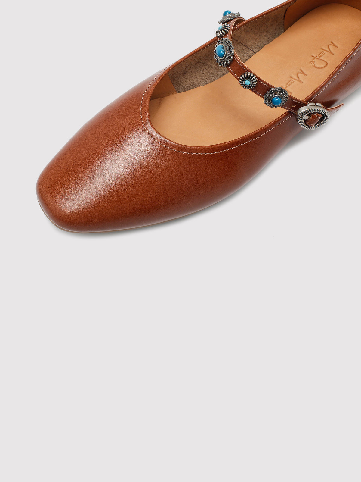 Women’s Vintage Brown Mary Jane Leather Flats