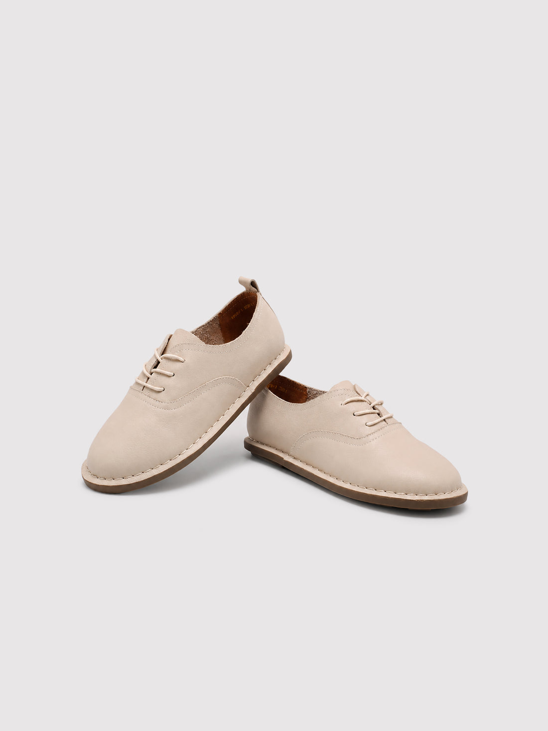 Haru Cream Leather Sneakers