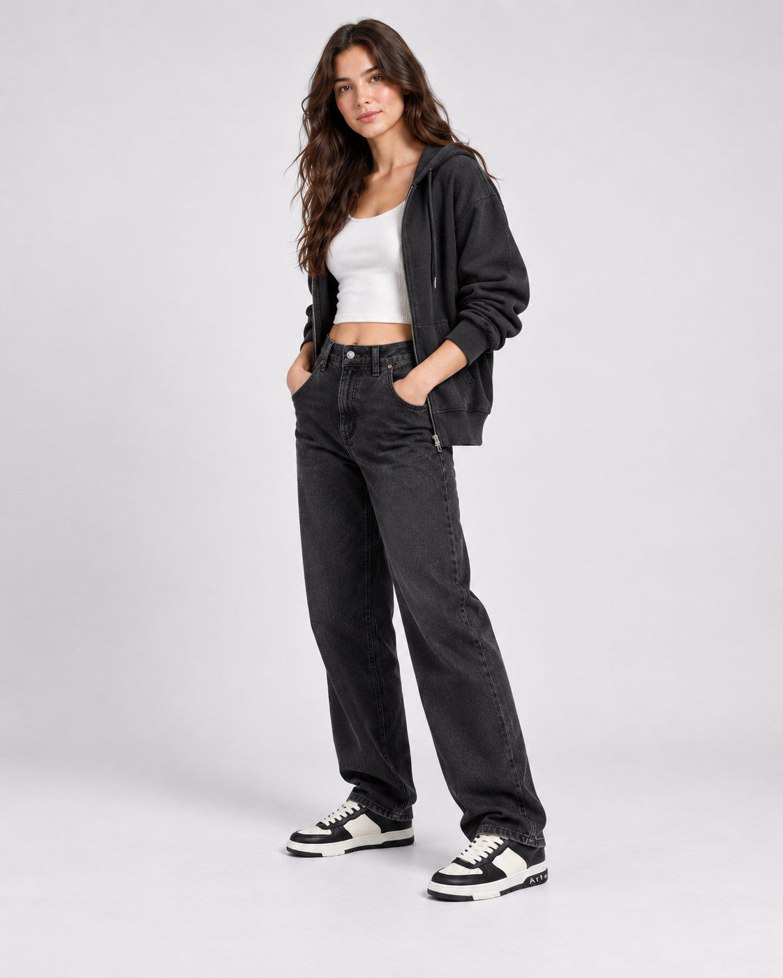 Women’s Black Retro Casual Sneakers