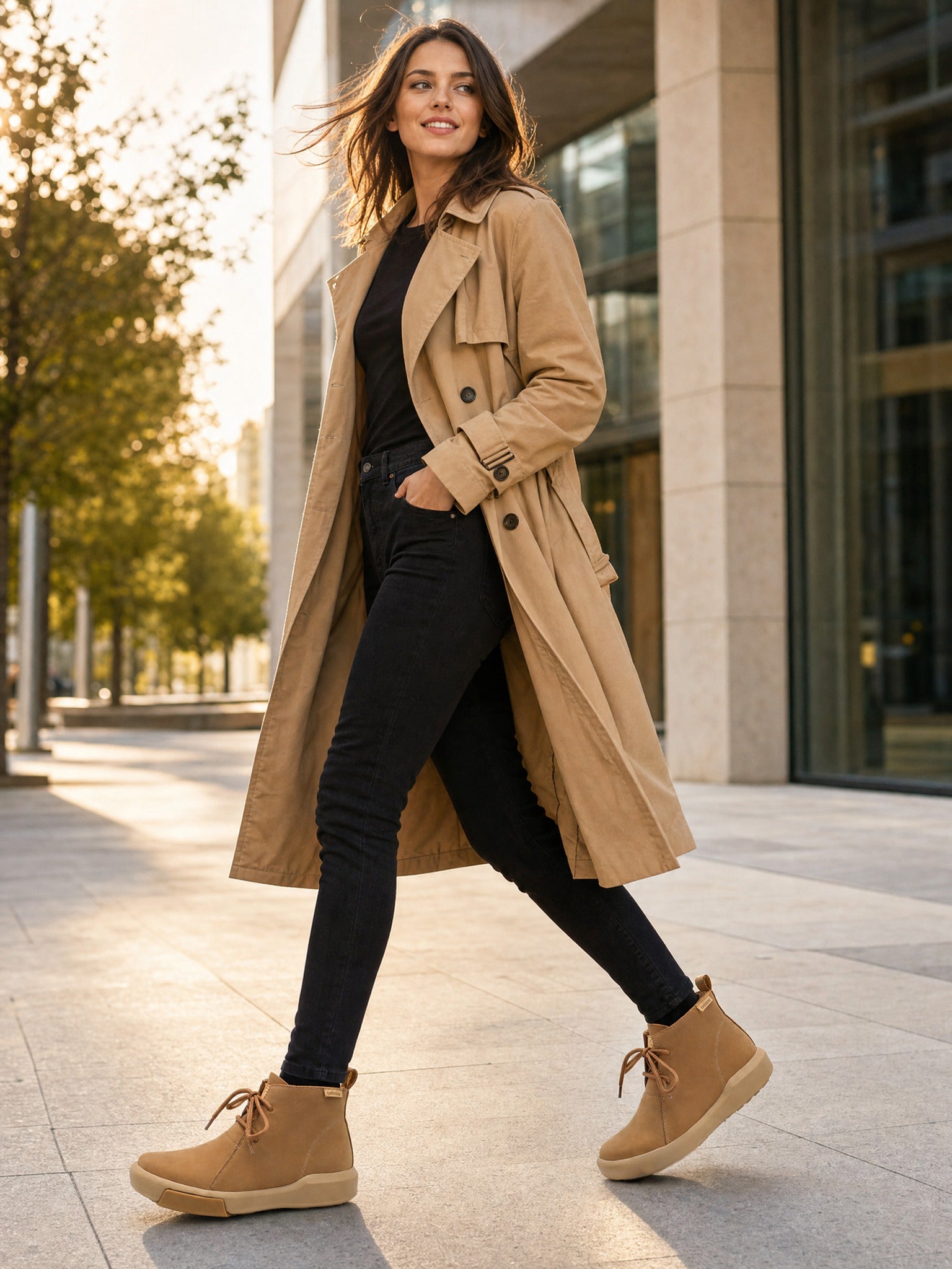 "Coastline" Camel Suede Chukka Boots with Logo Detail