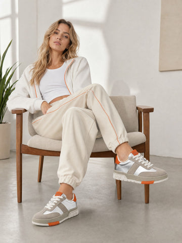 Arte Metallic Platform Casual Shoes – Women's Silver Retro Style