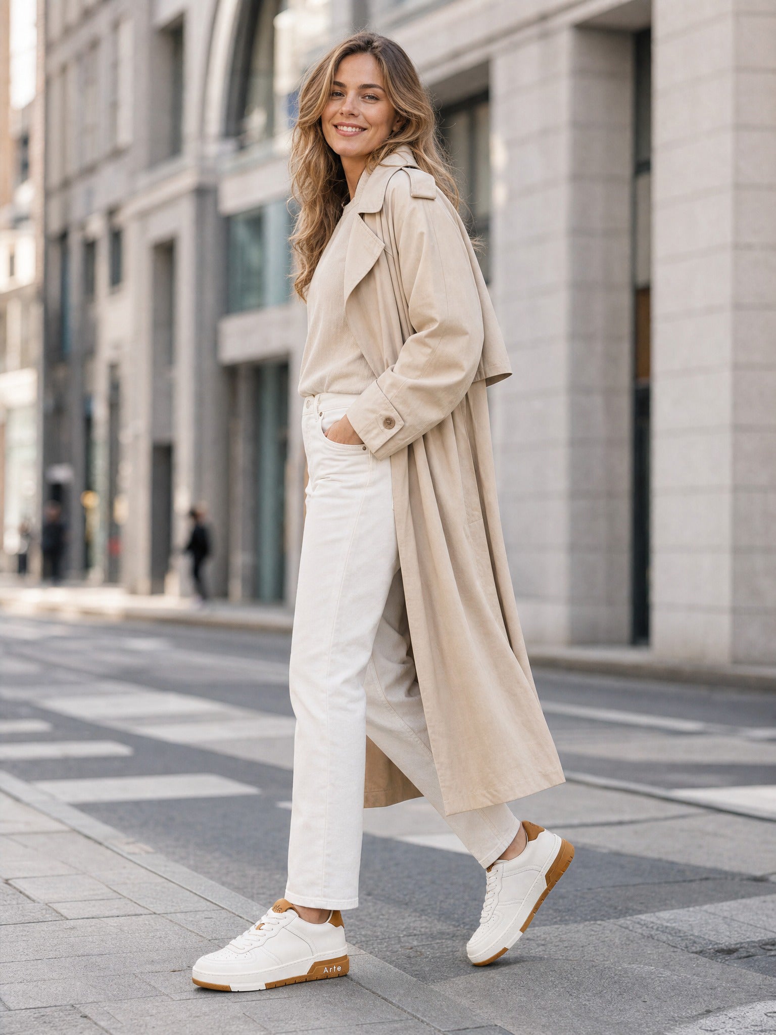 Minimal White Leather casual shoes  | Contrast Gum Sole | All-day Comfort