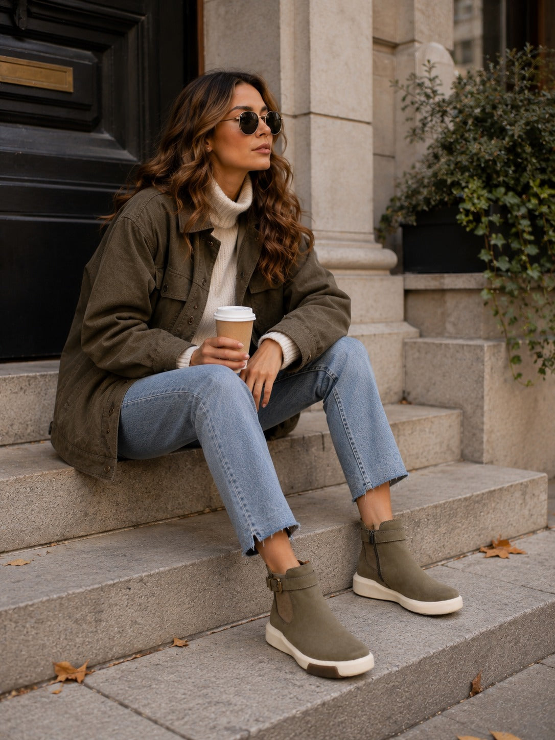Arte In Acti Nomad Block Ankle Boot – Olive